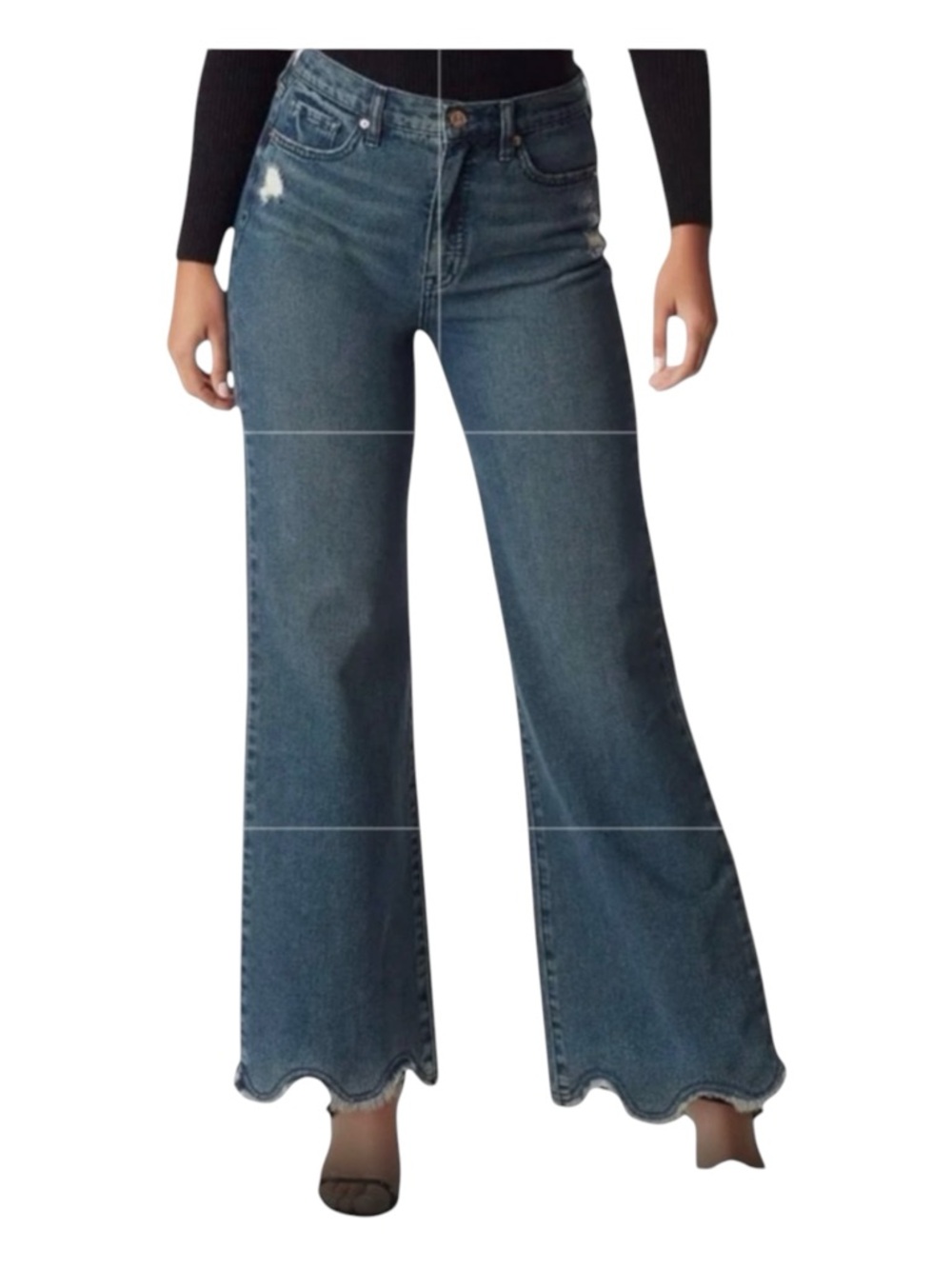 SAM EDELMAN Codie Jeans, High Waist, Wide Leg, Size 26.